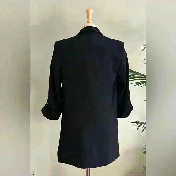 Zara Black Flowy Lightweight Blazer Jacket | Size XS - Picture 4 of 5